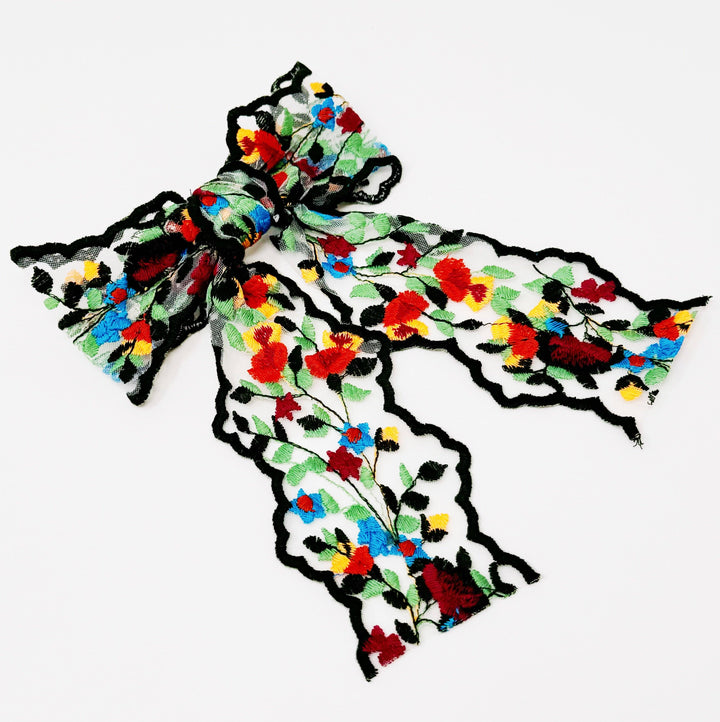 Blooming Garden Lace Bow Hair Clip