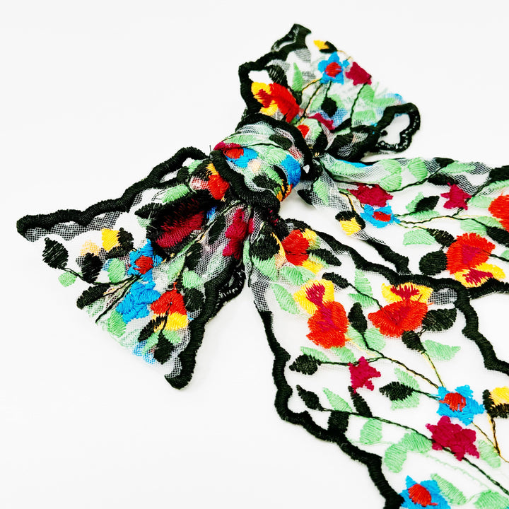 Blooming Garden Lace Bow Hair Clip