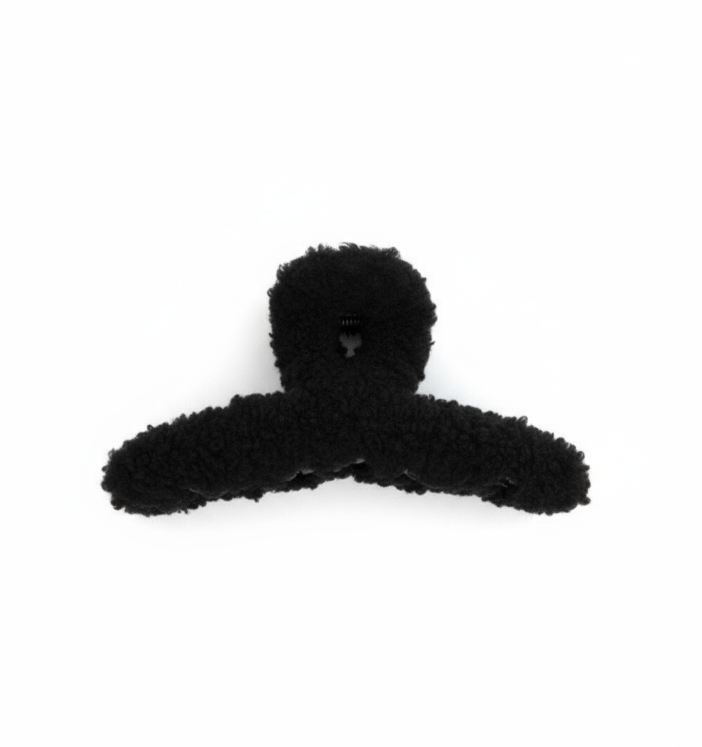 Teddy Love Fuzzy Hair Claw Clip