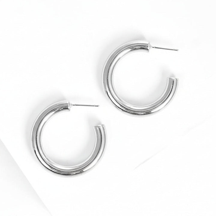 Timeless Silver Hoop Earrings