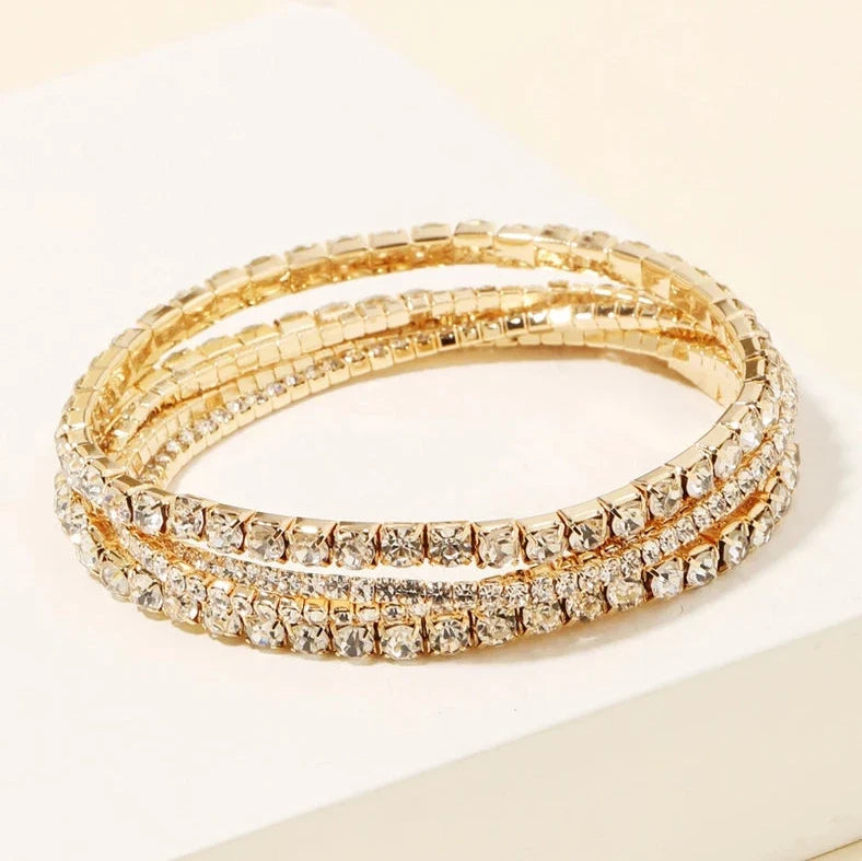 Rhinestone Bracelet Set