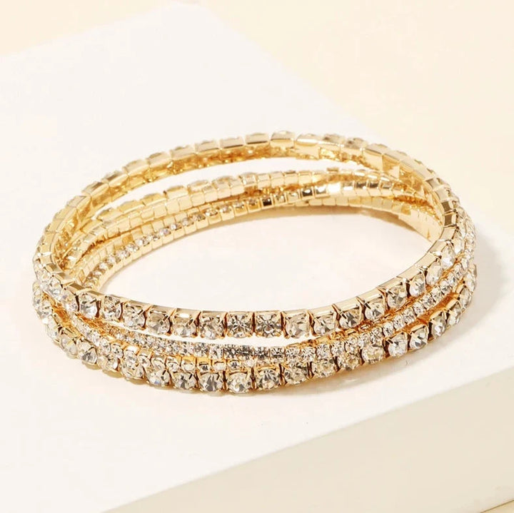Rhinestone Bracelet Set