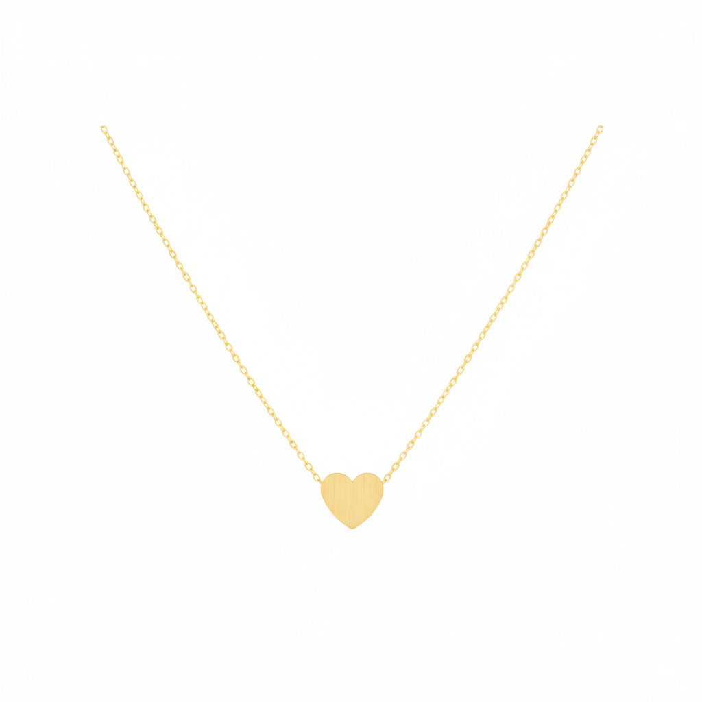 Charm Necklace - Brushed Heart