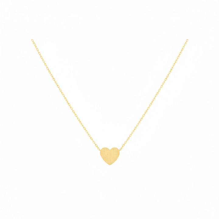 Charm Necklace - Brushed Heart