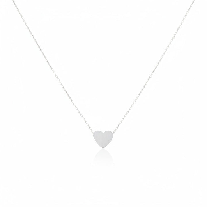 Charm Necklace - Brushed Heart