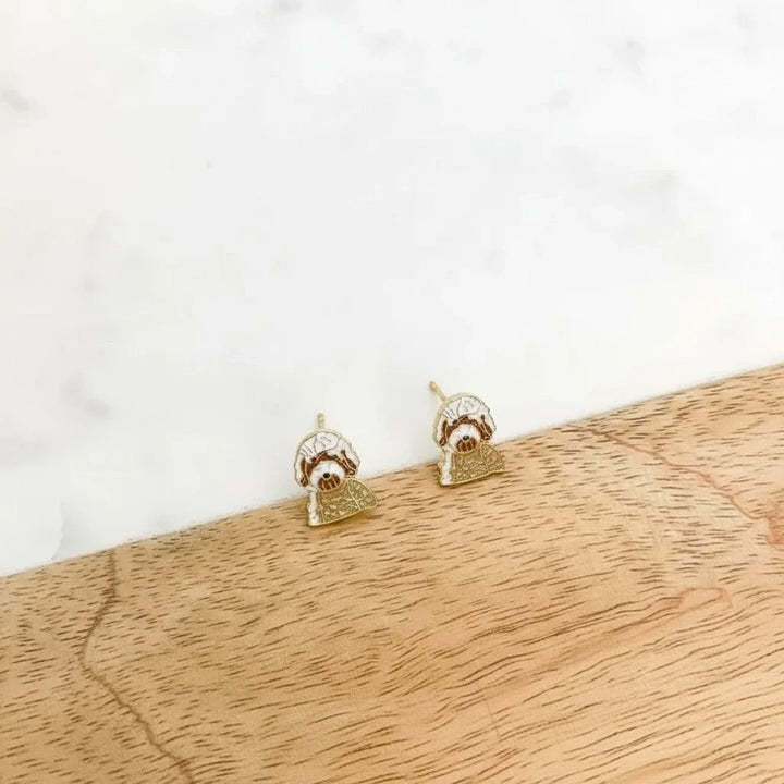 Doodle Enamel Stud Earrings