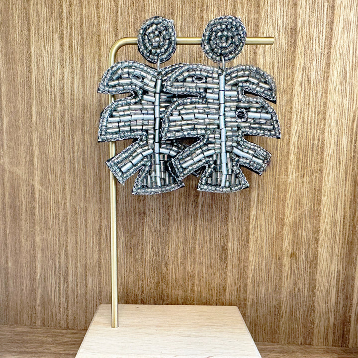 Metallic Palm Earrings