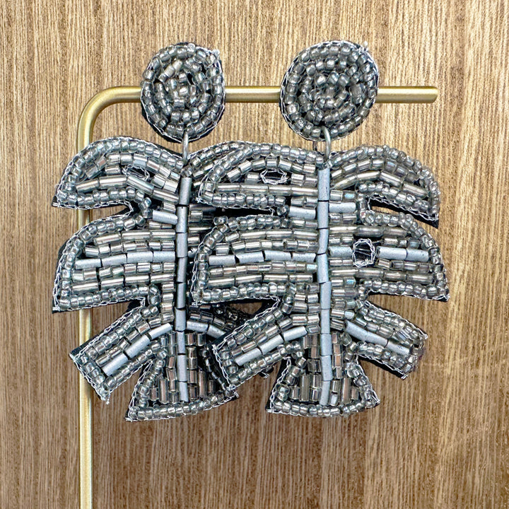 Metallic Palm Earrings