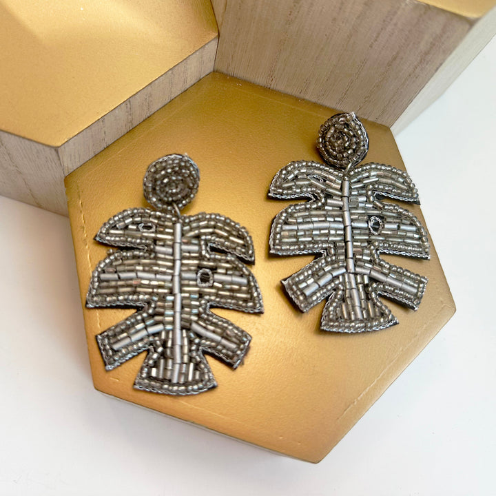 Metallic Palm Earrings