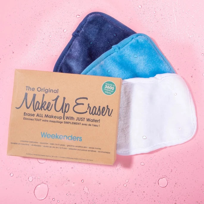 3 Day MakeUp Eraser Set - Weekenders Blue